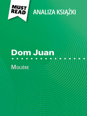 cover image of Dom Juan książka Molière (Analiza książki)